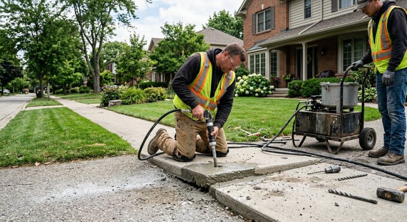 Sunken Sidewalk Repair in West Des Moines, IA