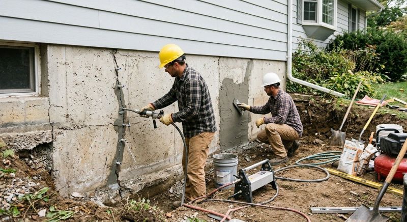 Basement Crack Repair in Greenville, SC