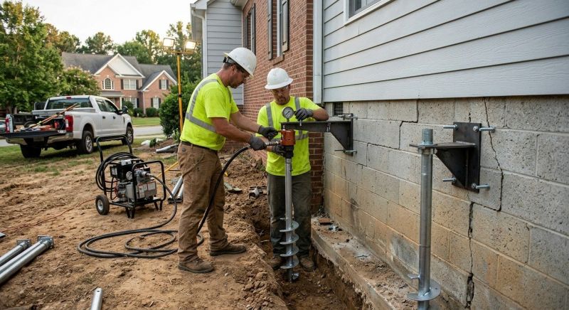 Helical Pile Installation in Columbus, OH
