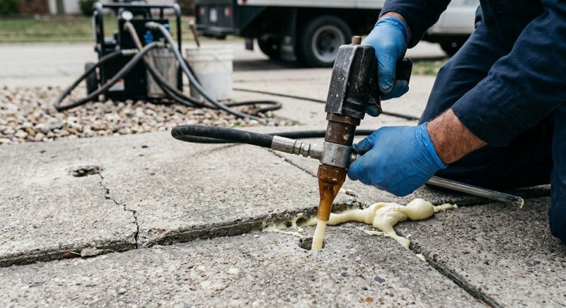 Slab Leveling in West Des Moines, IA